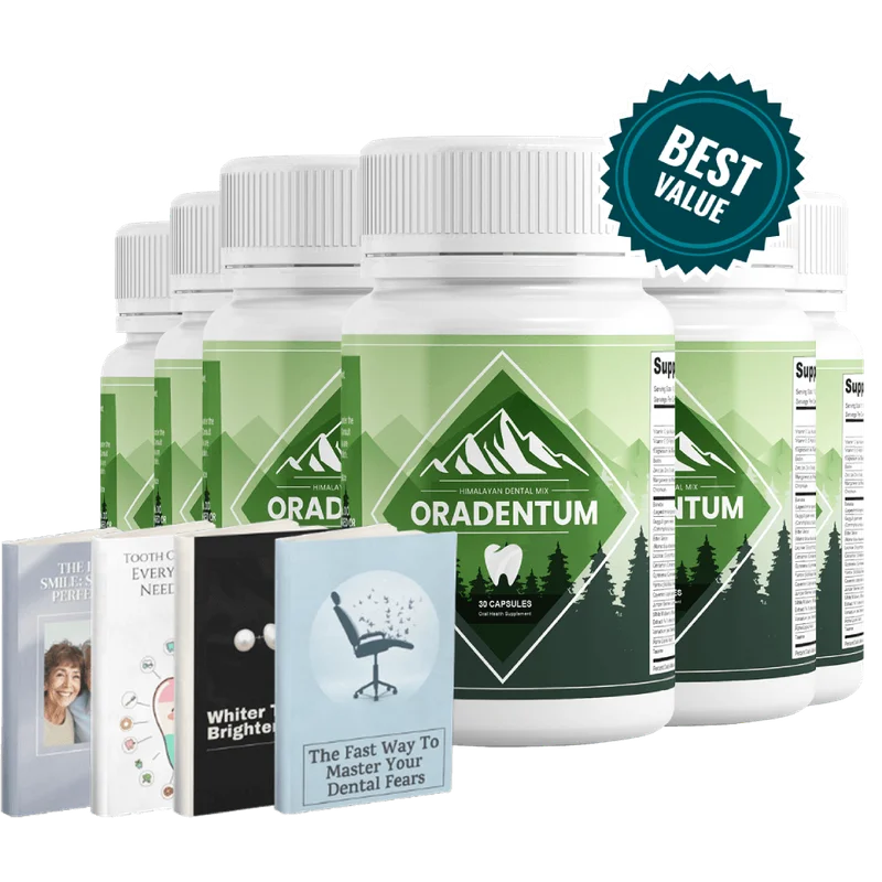 Oradentum Dental Supplement Bottle (6 Bottle / 180 Day Pack)